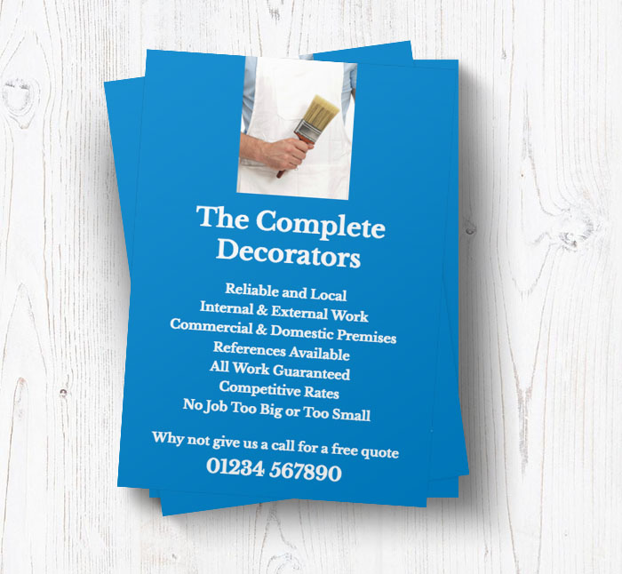 man with paintbrush leaflets