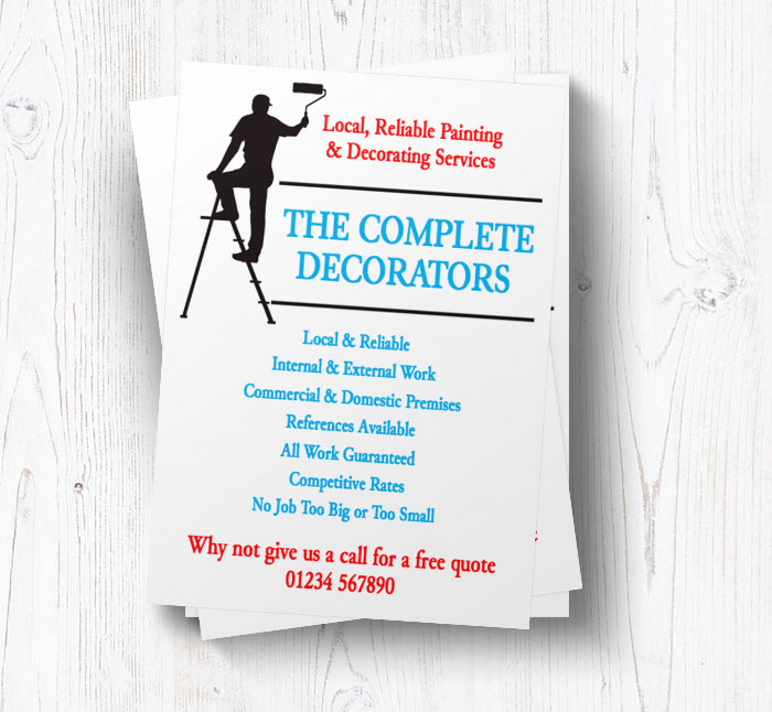 man painting leaflets