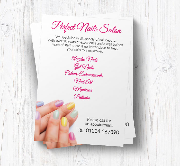 nail salon leaflets