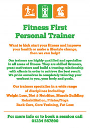 personal trainer leaflets