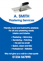 plastering towel leaflets