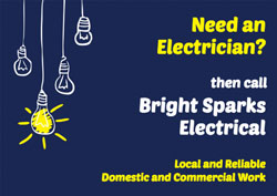 hanging light bulb flyers