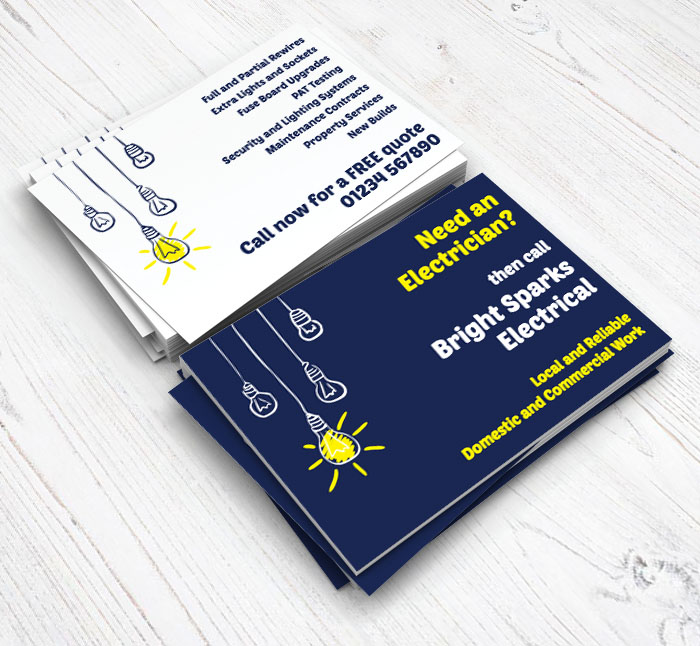 hanging light bulb flyers