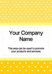 yellow with white dots flyers