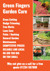 orange gardening flyers