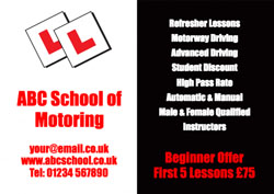 learner plates flyers