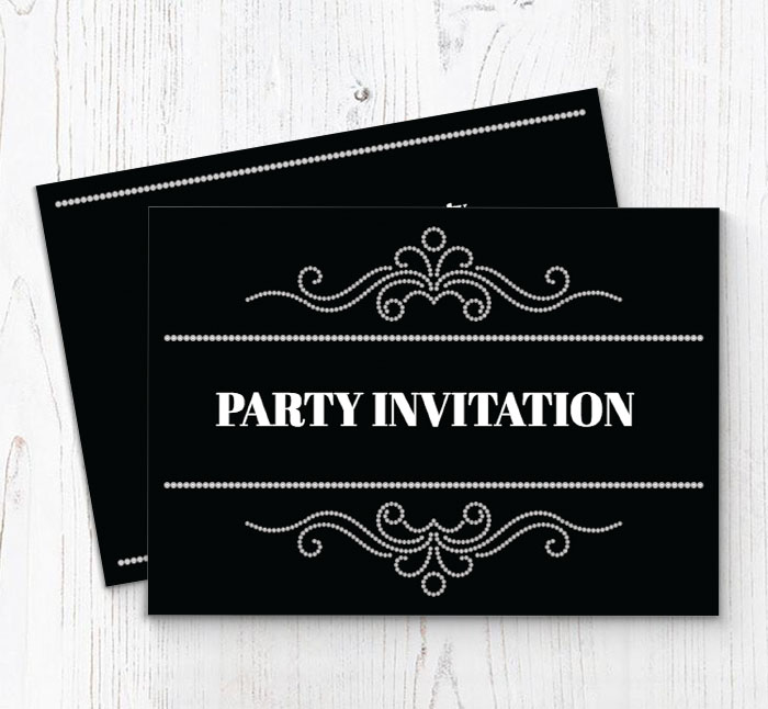 vintage gems floral invitations