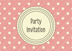 pink polka dot party invitations