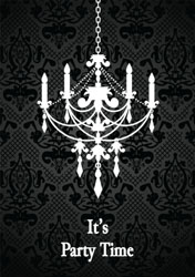 classic chandelier invitations