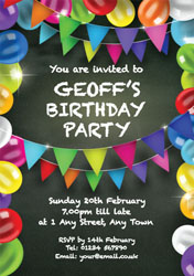 chalk board party invitations