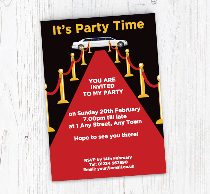 arrive in style party invitations