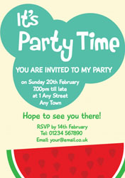 watermelon party invitations