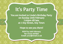 shades of green invitations