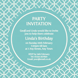 vintage circles party invitations