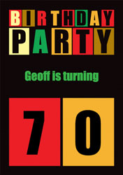 cut out 70th birthday party invitations