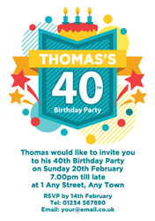 40th celebration party invitations