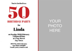 50th photo birthday party invitations