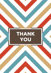chevron thank you cards