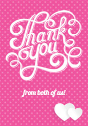 pink dots thank you cards