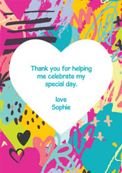 painted doodles thank you cards