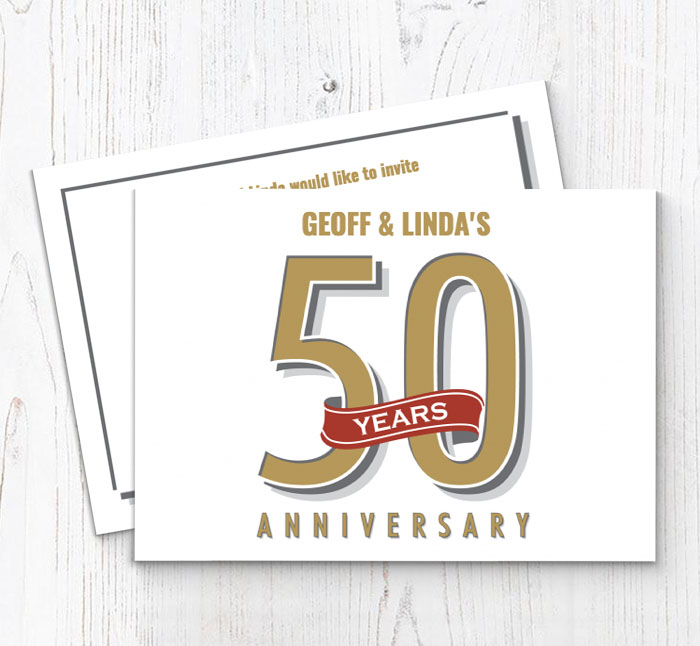 golden wedding invitations