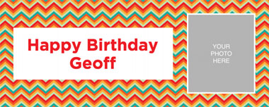 chevron photo upload party banner