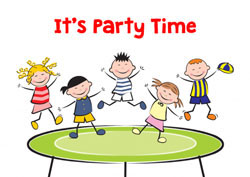 trampolining children invitations