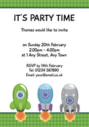 rockets blast off invitations
