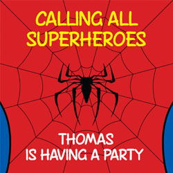 spiderman party invitations