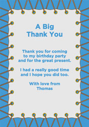 blue trampoline thank you cards