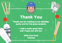 cricket icons thank you cards