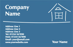 sketched house business cards