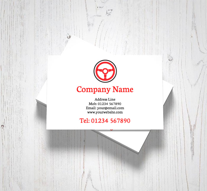 steering wheel business cards