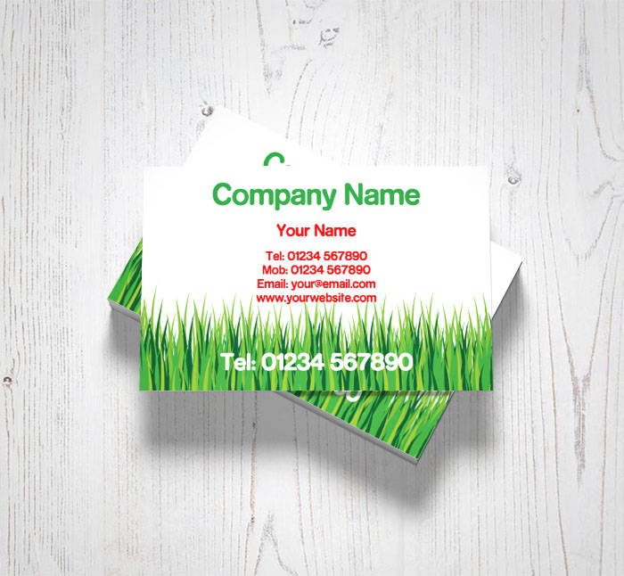 green grass business cards