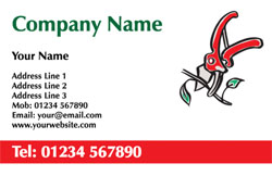 garden secateurs business cards