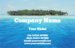 desert island business cards