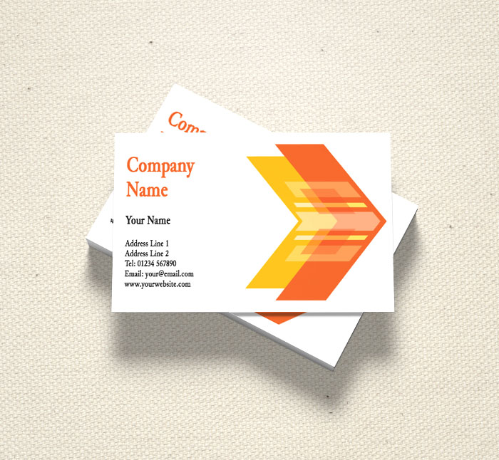 orange arrow business cards