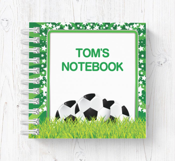 football and stars mini notebook
