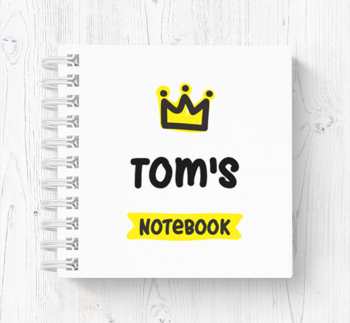 yellow crown mini notebook