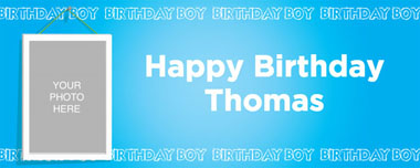 birthday boy photo upload party banner