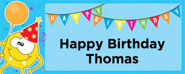 yellow monster party banner