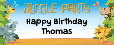 jungle party banner
