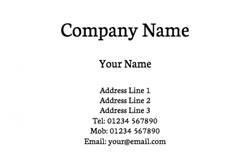 classic business cards