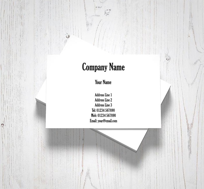 traditional business cards