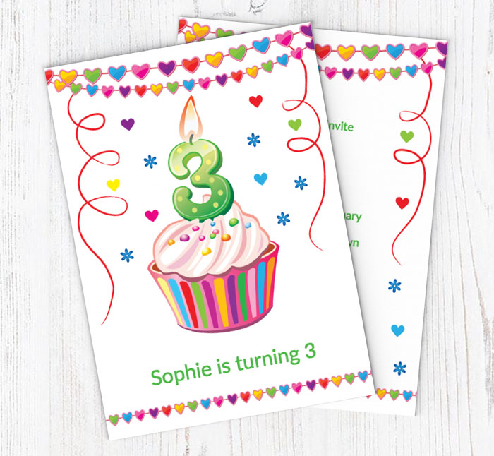 3rd birthday party invitations