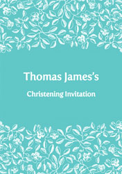 leaves christening invitations