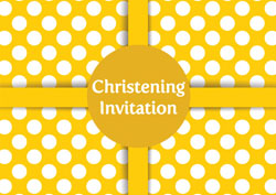 polka dot christening invitations