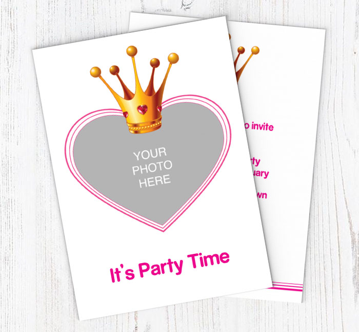 crown photo upload invitations