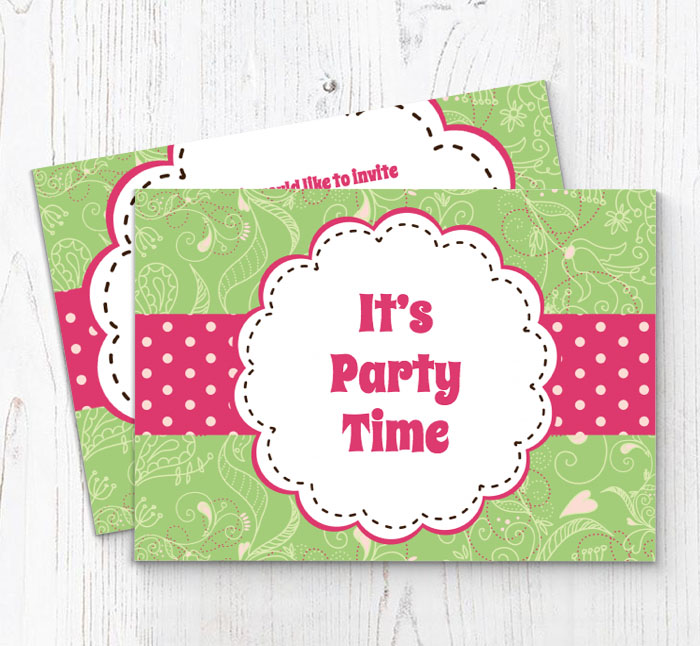 flower power party invitations