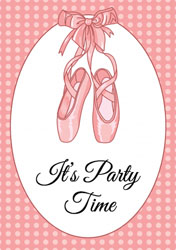 ballet shoes party invitations